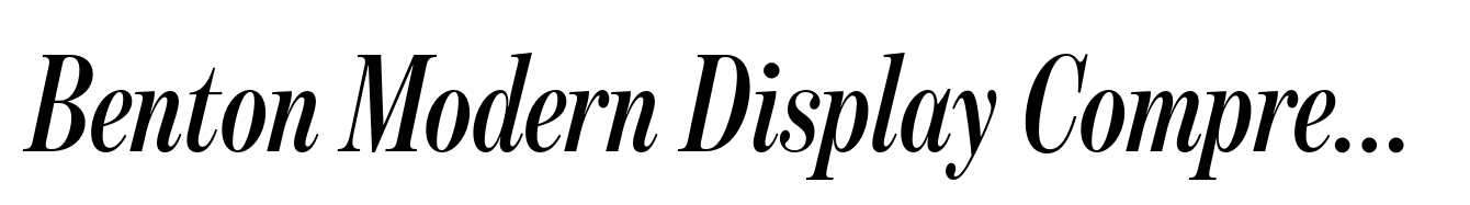 Benton Modern Display Compressed Semi Bold Italic